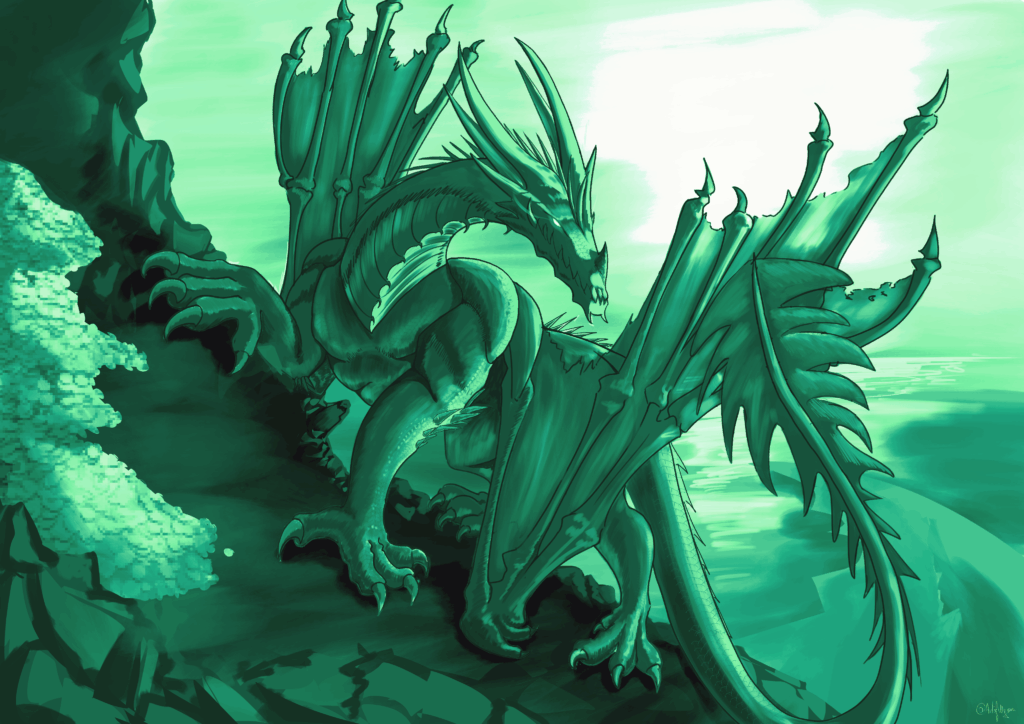 illustration_de_dragon_spectral_par_artofwyrm Illustration d'un dragon sur une cote